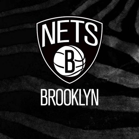 NBA Brooklyn Nets Black Animal Print Galaxy Buds Live Skin